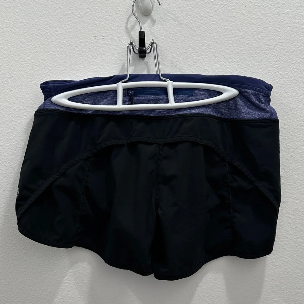 Lululemon Run Speed Women's Black Shorts size 6 lined